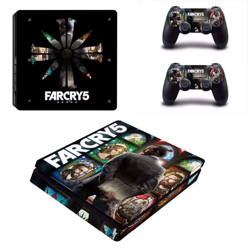 Наклейки Game Far Cry 5 Farcry PS4 Slim Skin наклейки для консоли Sony PlayStation 4 и 2 контроллеров Skins