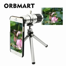 ORBMART Алюминий 12X оптический зум телескоп объектив камеры для iPhone 6 6s 6plus 6s плюс с защитный чехол