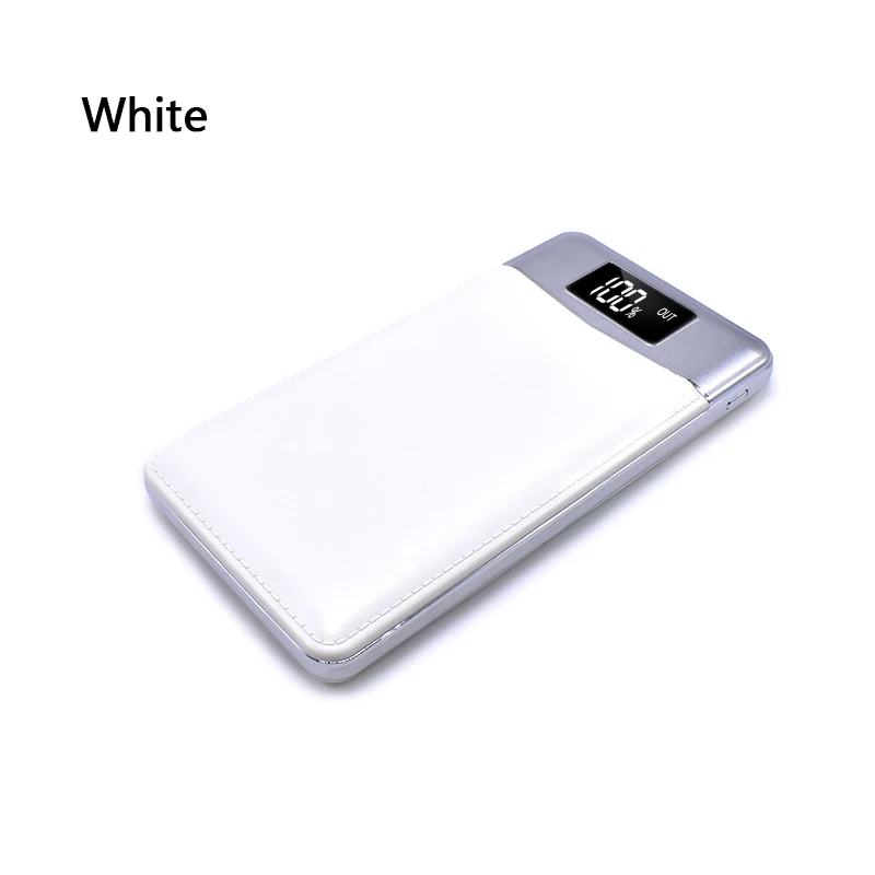 Внешний аккумулятор 10000 мАч, внешний аккумулятор с ЖК-дисплеем, двойной USB, портативное зарядное устройство для мобильного телефона, внешний аккумулятор для samsung S9 для VIVO - Цвет: Белый