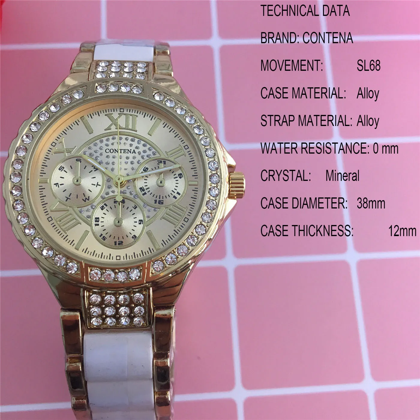 2018 Luxuri Designer Contena Ladies Watches Golden Silver Rose Gold