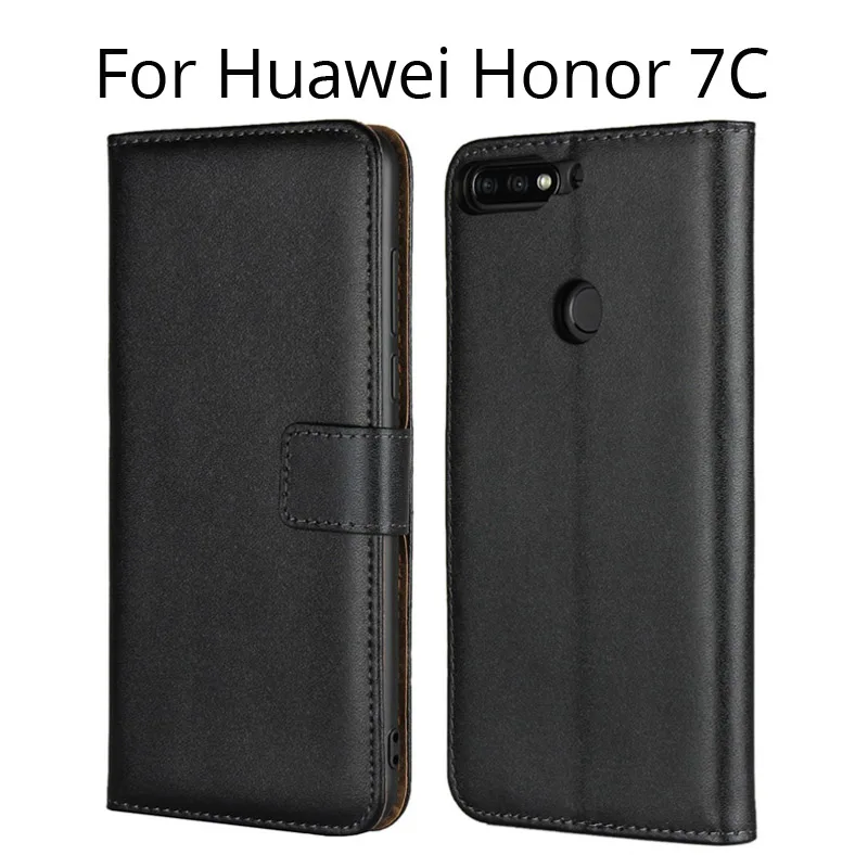 Кошелек из натуральной кожи для чехол для Huawei Honor Play флип-чехол для Honor 7A чехол 7C 8C 8X Max 9i 9N 9 Lite 10 Lite чехол для телефона с картой - Цвет: For Honor 7C