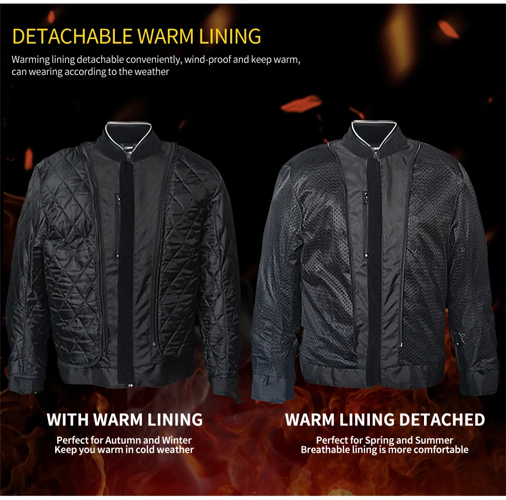 Мотоциклетная мужская куртка одежда ветрозащитная осень-зима куртка для езды гоночная одежда углеродное волокно плечо Защитное снаряжение теплый вкладыш JK-41