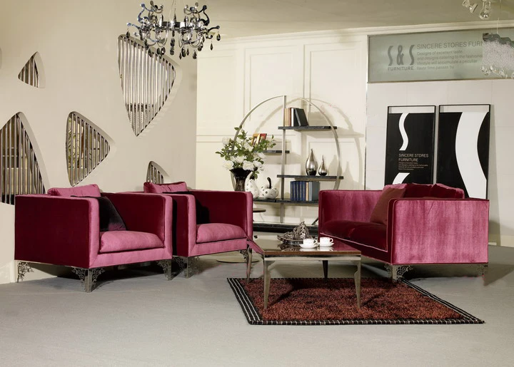 Fashion casual color colorful Christmas simple and modern living room sofa velvet fabric sofa