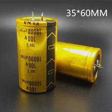 2~ 10 шт./лот 100v 10000 мкФ высокая частота низкая ESR усилитель мощности аудио Плата усилителя фильтра электролитический конденсатор с алюминиевой крышкой, размер 35*60 мм 100v10000UF 20