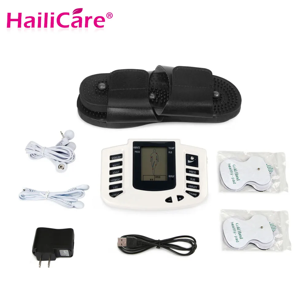 Russian button Electrical Muscle Stimulator Body Relax Muscle Massager Pulse Tens Acupuncture Therapy Slipper+4 Pads Health Care Russian button Electrical Muscle Stimulator Body Relax Muscle Massager Pulse Tens Acupuncture Therapy Slipper+4 Pads Health Care