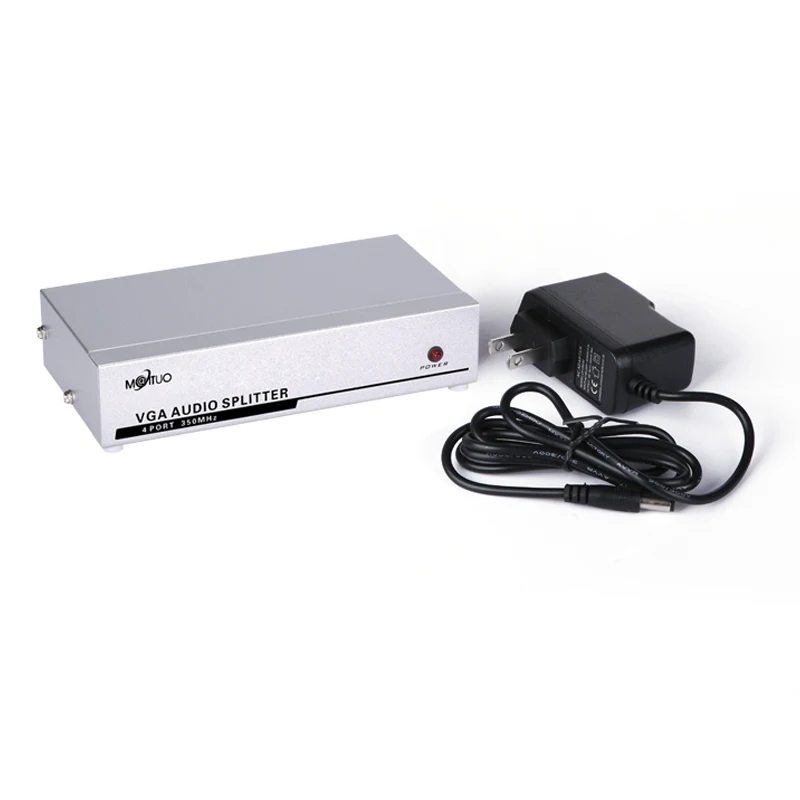 MT-VIKI 350Mhz 4 Port VGA Video Audio Splitter Distributor 1 input to 4 Output support widescreen Maituo 3504AV