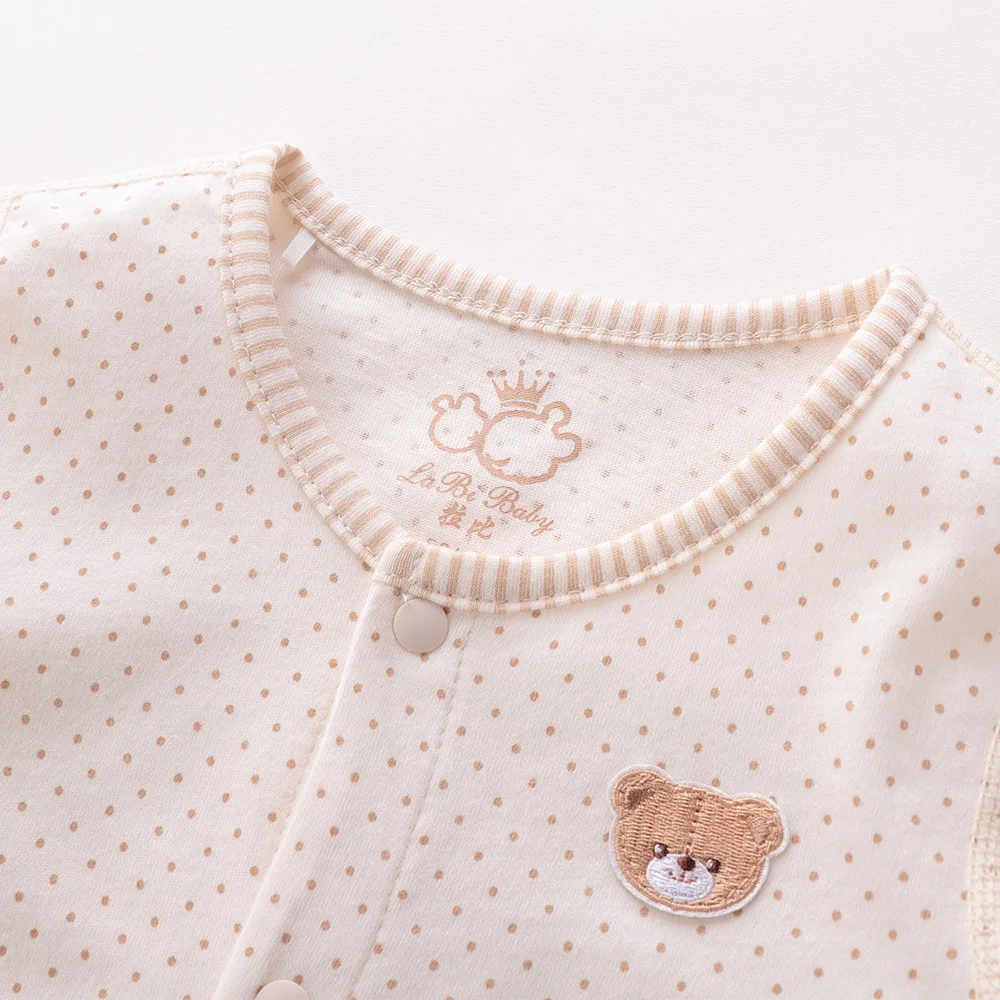 LABIBABY/комбинезон для новорожденных с длинными рукавами хлопковый комбинезон