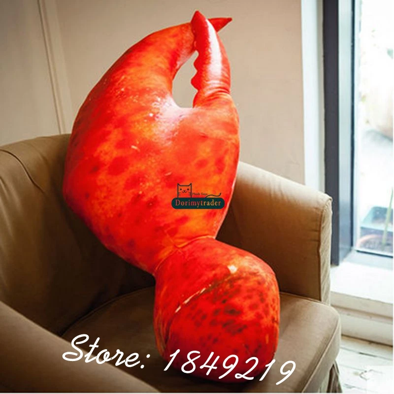 Dorimytrader New Large Plush Soft Stufed Cartoon Simulation Lobster Claws Pillow Toy Decoration Nice Gift 35inch 90cm DY61186 | Игрушки и