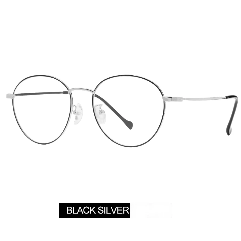 Women Anti-blue glasses 2pcs a lot Black Gold Silver Rose RFG1911N - Цвет оправы: black.silver