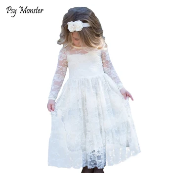 

Brand New Flower Girl Dresses Ivory Real Party Pageant Communion Birthday Party Girls Kids Bridesmaid Toddler Wedding Dress D10