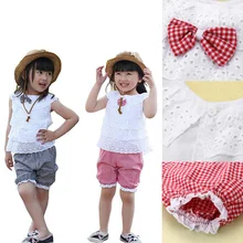 Комплект одежды для малышей из 2 предметов, летняя одежда для маленьких девочек футболка без рукавов и шорты детские платья, Подарочный комплект для детей от 0 до 2 лет