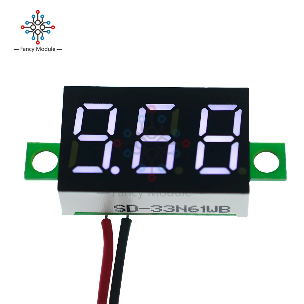 DaFuRui 5Pack Blue Mini Digital Voltmeter DC 3V-30V 0.56 Inch Two-Wire LED Panel Digital Display Voltage Meter DaFuRui 5Pack Blue Mini Digital Voltmeter DC 3V-30V 0.56 Inch Two-Wire LED Panel Digital Display Voltage Meter