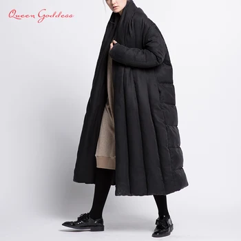 

Original fashion style winter long down womens jacket thicken coat loose warm parkas cloak type outwear soft fabric comfortable