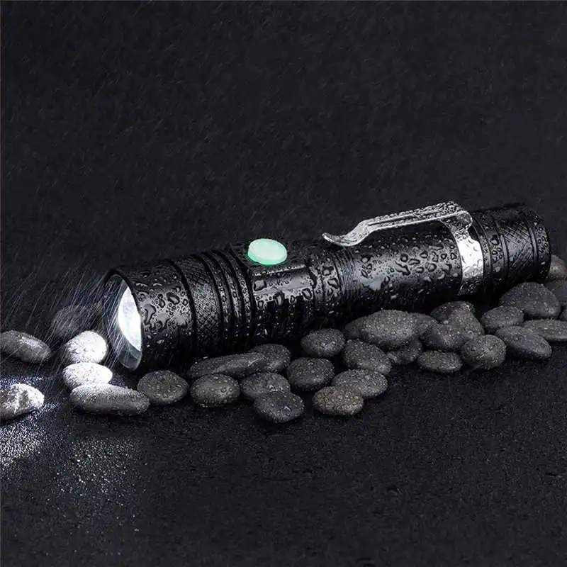 Super Bright XM-L T6 LED 3Modes Zoomable Flashlight Aluminum Torch led flashlight 18650 lanterna led t6 fanatic #3S26 (10)