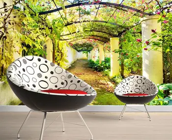 

custom 3d wallpaper Flower door corridor 3D murals living room background wall mural 3d wallpaper