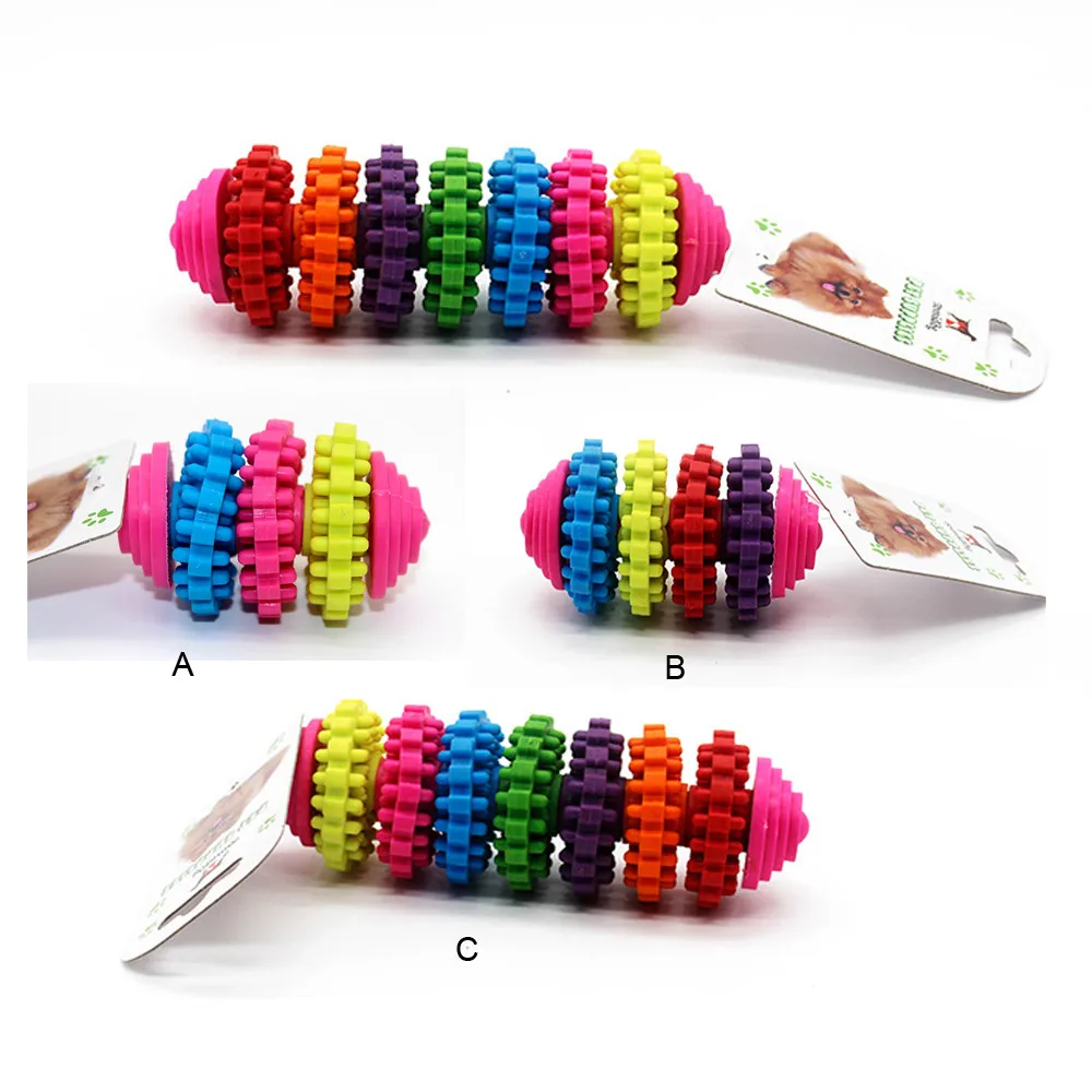 

2019 New StylePet Dog Puppy Rubber Dental Teeth Chew Bone Play Training Fetch Fun Toys Hot dog accessories pet toys chien hond