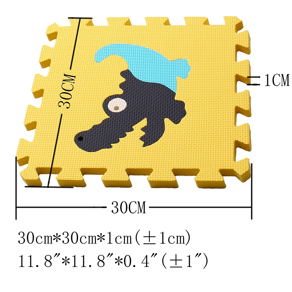 Mqiaoham коврик с рисунком животных из мультфильма EVA пены головоломки коврики детские напольные Пазлы игровой коврик для детей детские игры в тренажерный зал ползающий коврик