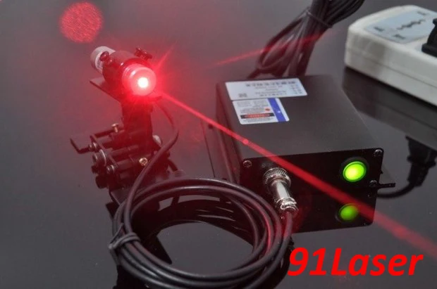 

250mW long time working 665nm red laser module with power adapter and laser mounting bracket , light matches quickly