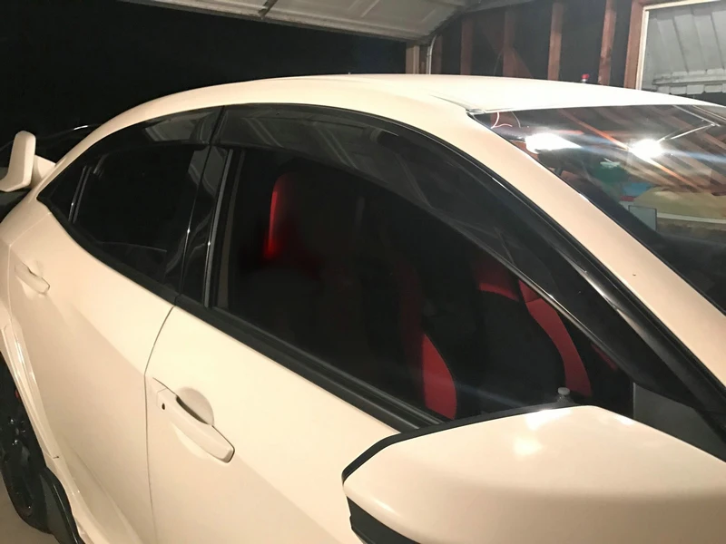 Для Honda FK8 CIVIC TYPE R из углеродного волокна OEM Дверь Окно козырек Глянцевая Отделка