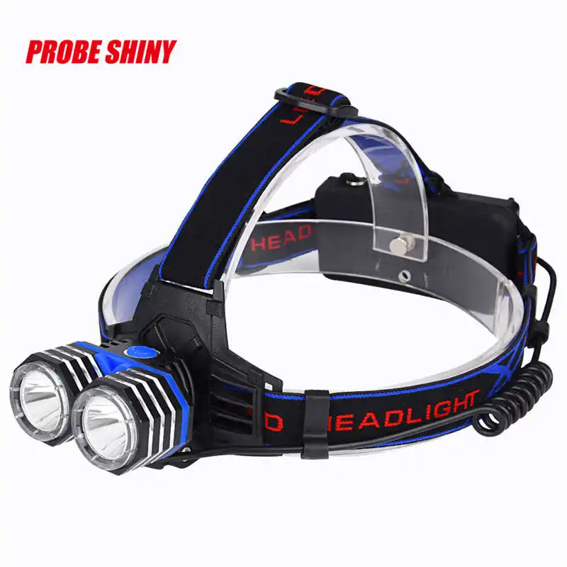 PROBE SHINY 11000LM LED 2X XML T6 Headlamp Headlight Light Head Torch + USB Charger Battery fanatic ,use 18650 battery #4S19 (8)