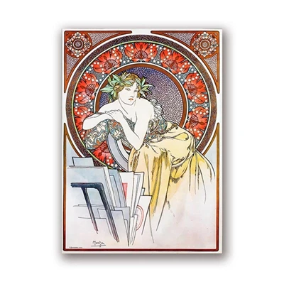 Alphonse Mucha, большие винтажные плакаты и принты в стиле модерн, точная копия, настенная живопись, картины для гостиной, домашний декор - Цвет: PH2150