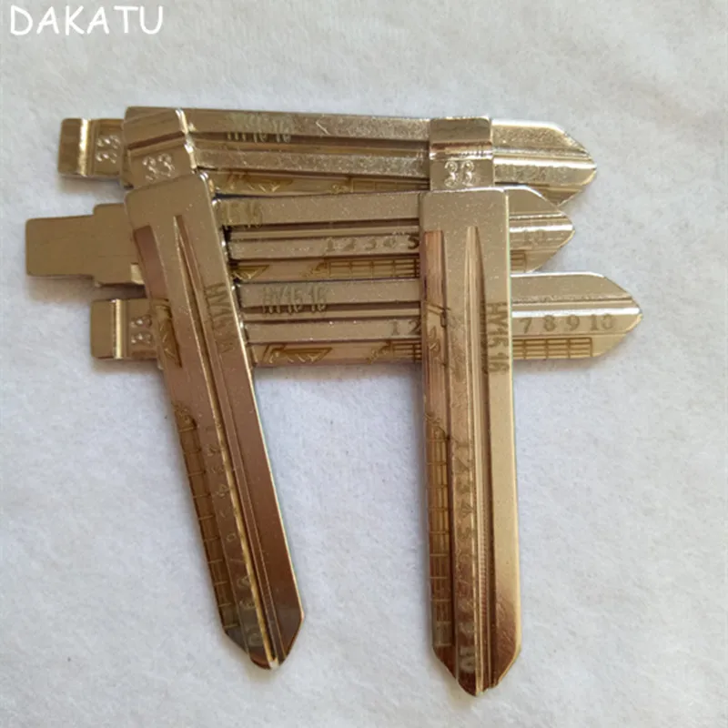 

NO. 33 HY15 16 Engraved Line Key Blade Scale Shearing Teeth Uncut Key Blade For Hyundai Sonata NF For Kia K2