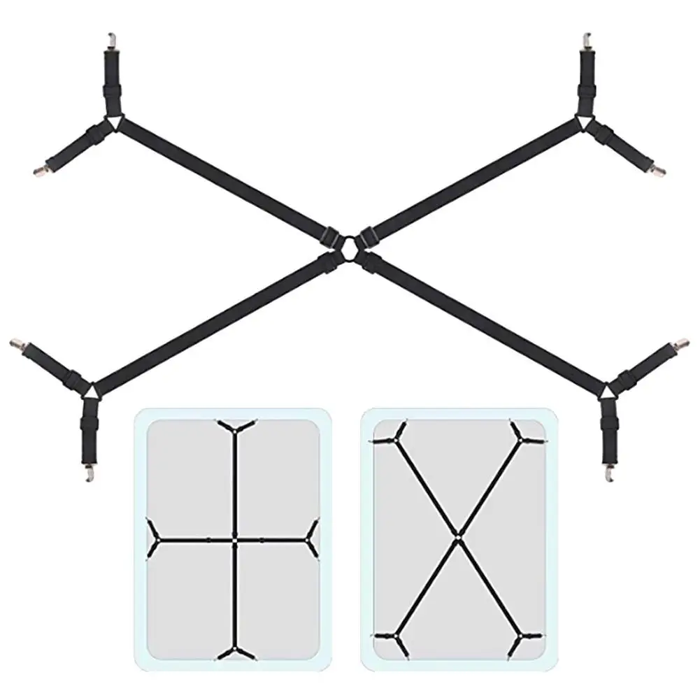 

Adjustable Cross Bed Sheet Strap Suspender Gripper Holder Fastener Elastic Belt New Arrival