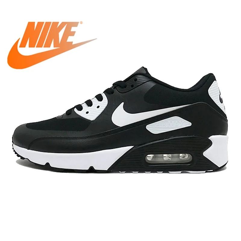 Original NIKE AIR MAX 90 ULTRA 2.0 Men's Running Shoes Sneakers Breathable Sport Outdoor Men Sneakers Black and White 875695