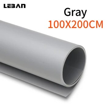 

Seamless Water-proof 100cm*200cm 39"*79" Gray PVC Backdrop Background Cloth for Photo Photography Studio Lighting
