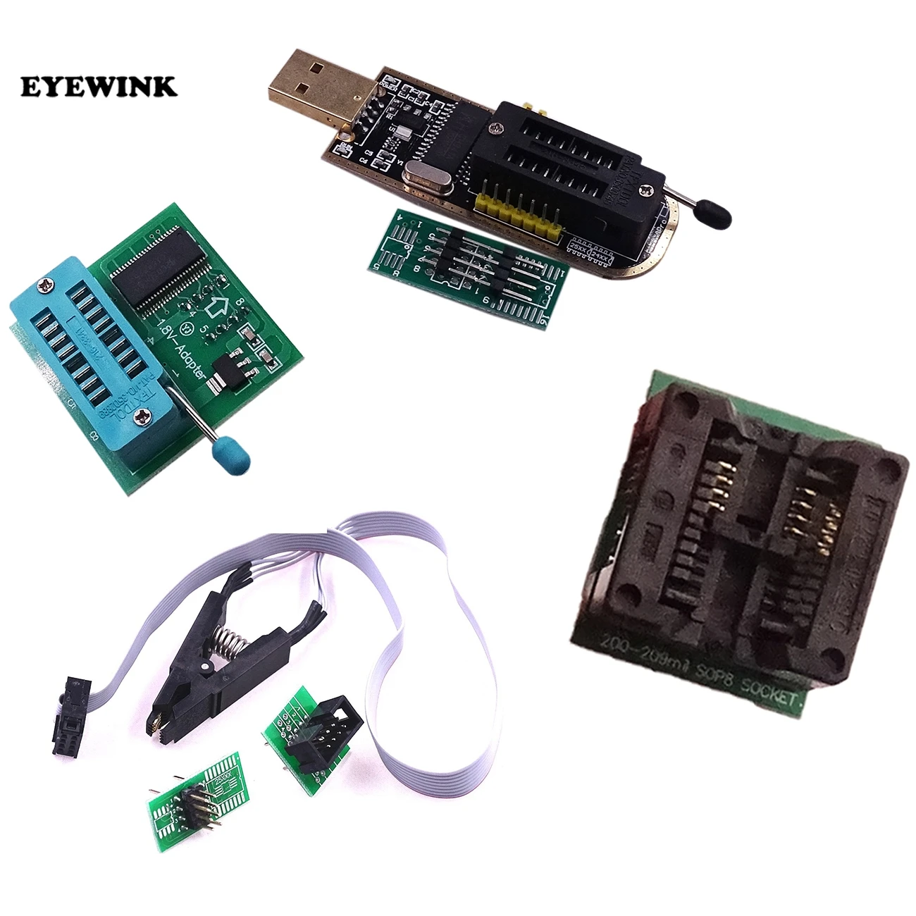 SOIC8 SOP8 тестовый зажим + 1 8 В dapter для Iphone 200mil гнездо модуля преобразователя CH341A 24 25