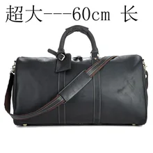 60 см Черная Мужская переносная сумка для путешествий crazy horse из кожи, для спорта на открытом воздухе, большая Вместительная дорожная сумка, задний багаж 9551