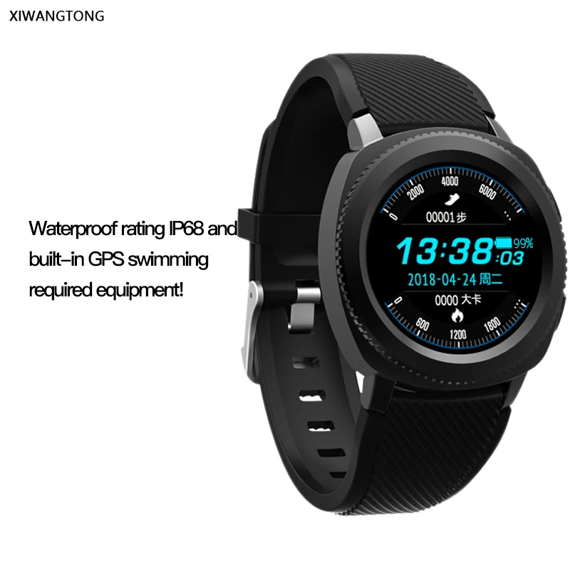 

XIWANGTONG metallic dial support bluetooth link waterproof level IP68 professional swimming smart watch