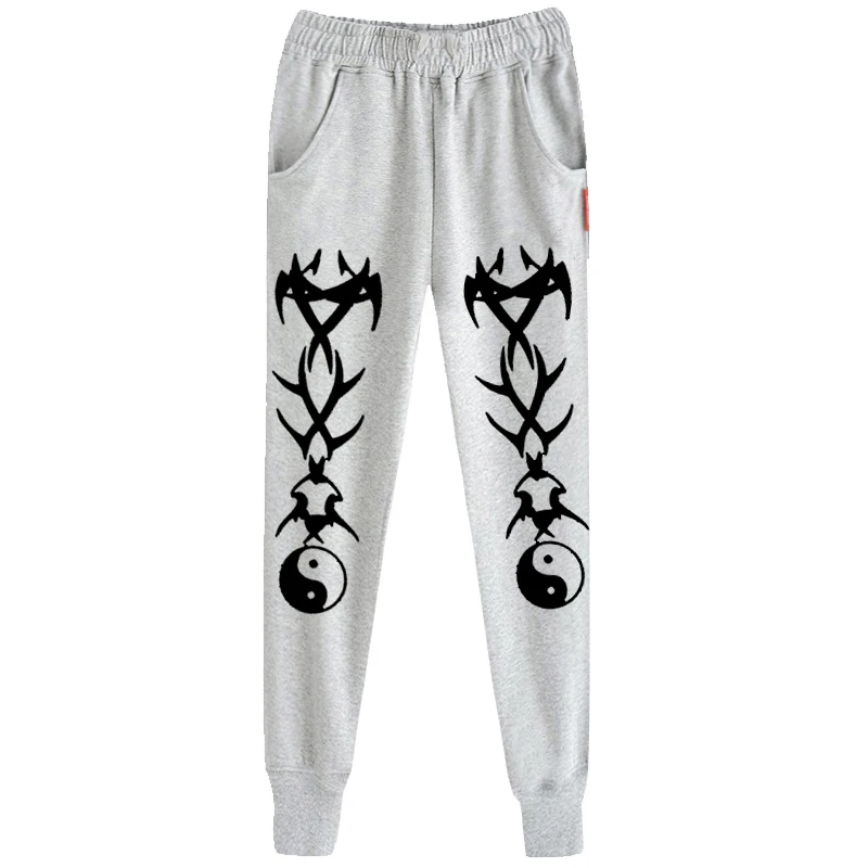 Sweatpants Men Fashion Casual Hip Hop Harem Pants Loose Tai Chi Thorns Print Luminous Trousers Unisex Streetwear Harajuku Autumn