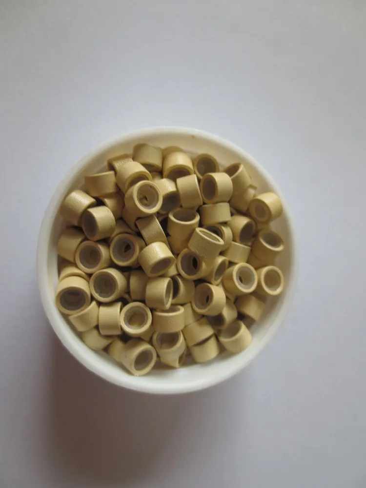 

5000 PCS 9 colors 5.0*3.0*3.0 mm micro ring with silicone quality silicone micro beads for micro ring hair extension