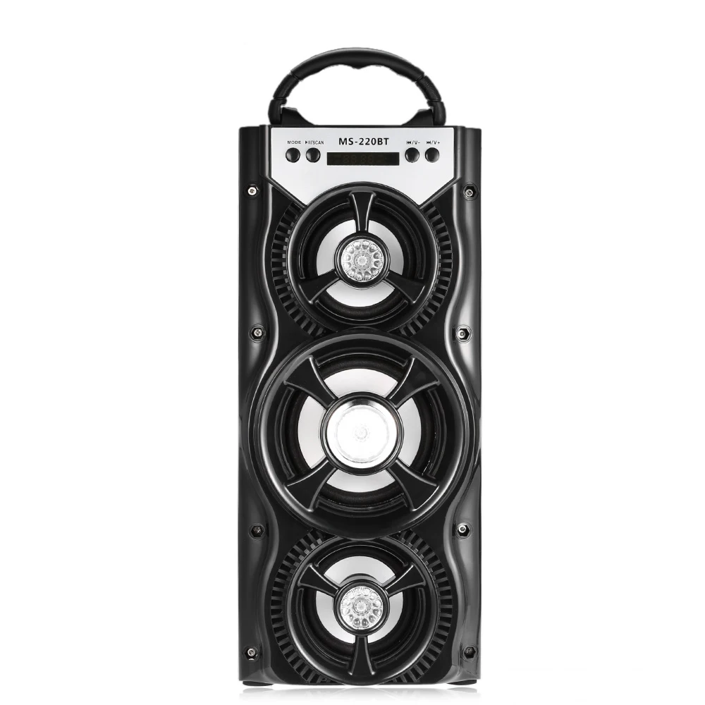 Excelvan MS 220BT Портативный беспроводной Bluetooth динамик 10 Вт fm радио AUX с аккумулятором