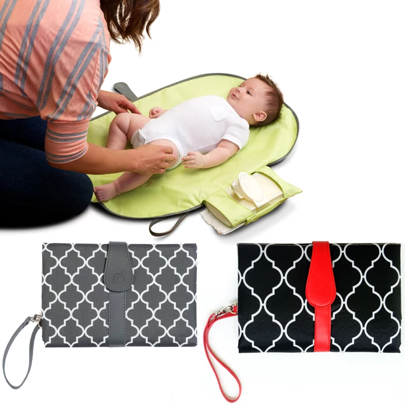 

Portable Baby Diaper Changing Mat Waterproof Nappy Bag Diaper Changing Cover Foldable Changing Pad And Diaper Bag