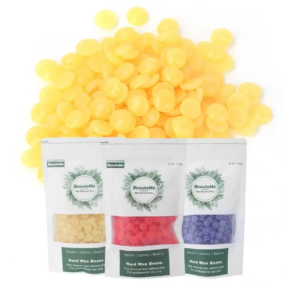 150 г Твердые восковые бобы безбумажные руки тело ноги волос бикини триммер Удаление воска бобы депиляции воск