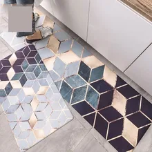 10 дизайн коврики для кухни маслостойкие водонепроницаемые длинные полосы Нескользящие Коврики для ног ins металлический коврик против ветра домашняя Полоса ковер для спальни