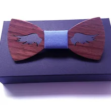 Свадебный галстук наборы из дерева ручной работы галстук-бабочка S Боути Бабочка Галстуки для Для мужчин крыло типа выдалбливают Геометрическая деревянный галстук-бабочка наивысшего качества