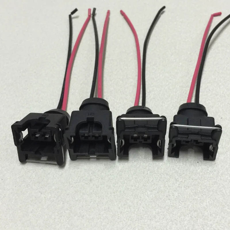 Waterproof EV1 Fuel Injector Plugs Connector for Bosch440cc 650cc 850cc 1000cc Fuel Injector with Pin and Wire injector repair kits fuel injector micro filter fuel injector extender adaptor