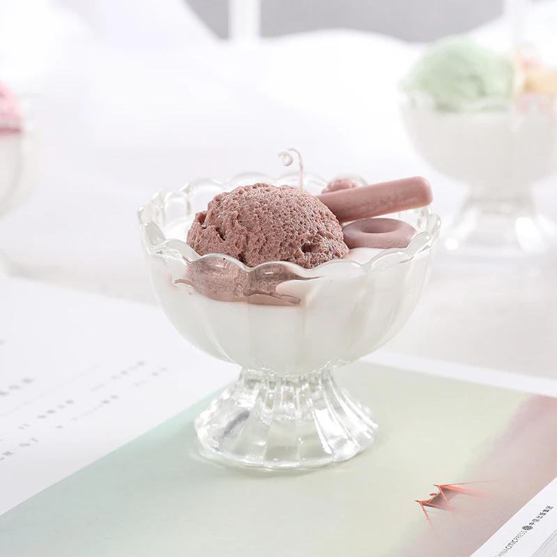 Ins Популярные мороженое свеча соевый воск эфирные масла хрустальный Кубок Colocasia