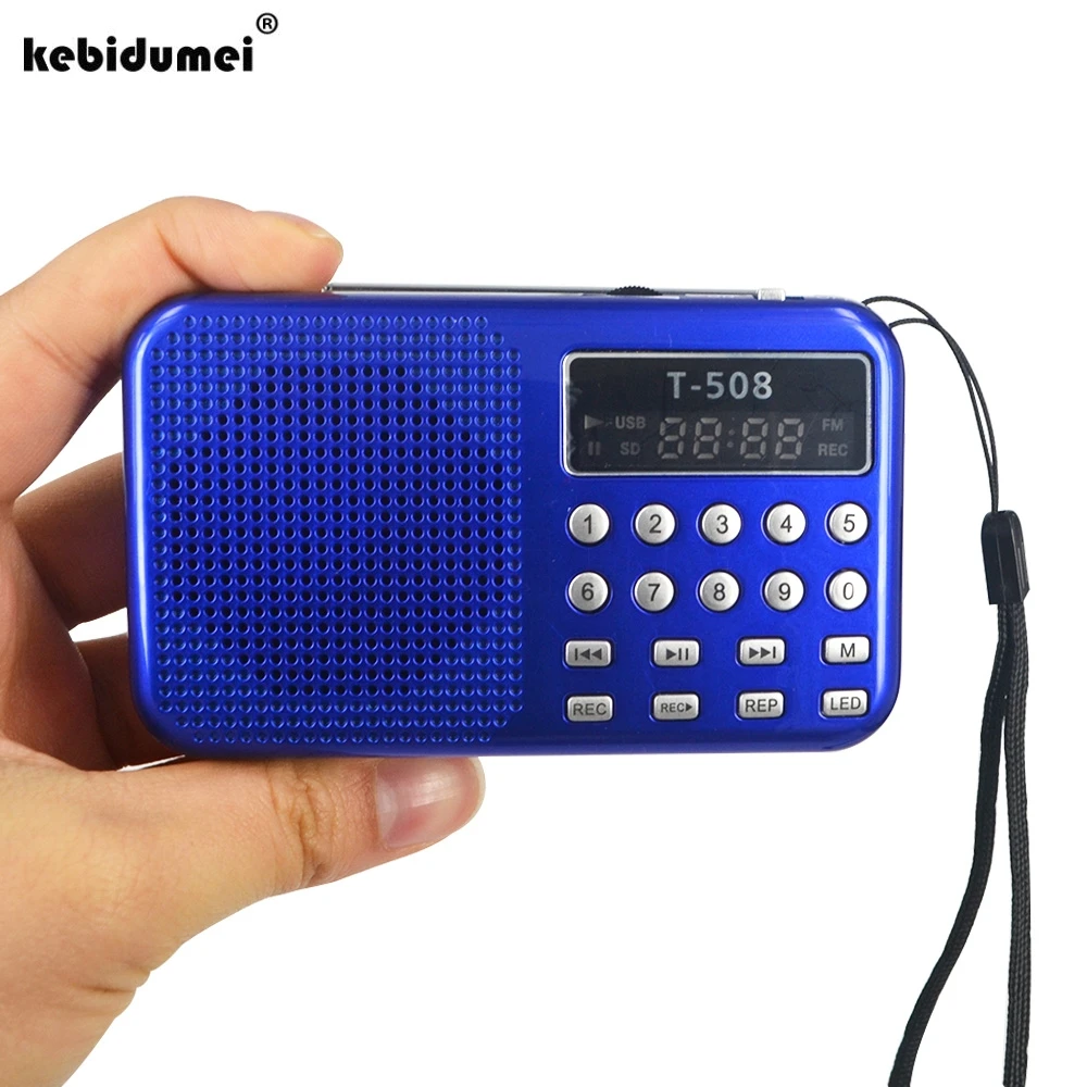 

Mini Portable dual band Rechargeable Digital LED display panel Stereo FM Radio Speaker USB TF mirco for iPhone Tablet PC MP3