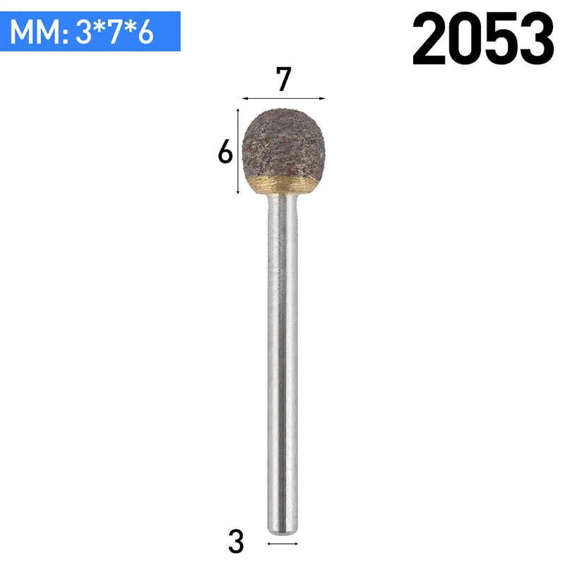 HUHAO 1 шт. 3 мм хвостовик 70 сетка наждачные головки для шлифовки Dremel для очистки труб шлифовальная машина Dremel для резьбы - Длина режущей кромки: 2053