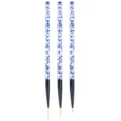 Легкая ручка для тела удобный инструмент, кисточка для ногтей 3 комплекта акриловая кристальная резная светотерапия Потяните штрихи ручка
