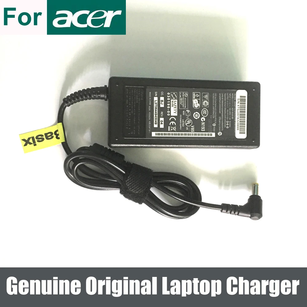 Подлинное оригинальное зарядное устройство 65 Вт AC адаптер для ACER ASPIRE 1430 1551 1810 1830