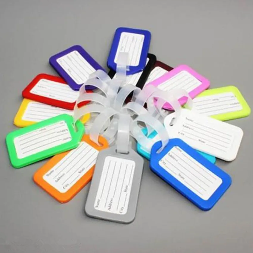 Hot Sell 10X Travel Luggage Bag Tag Name Address ID Label Plastic