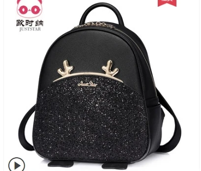 Osn171582 rosa Weibliche Rucksack weiß Geweih Studenten Koreanische Pailletten Allgleiches Flut Kakifarbiges Prinzessin Juststar College dunkles Tasche Lolita Schwarzes Süße qqYwOZ