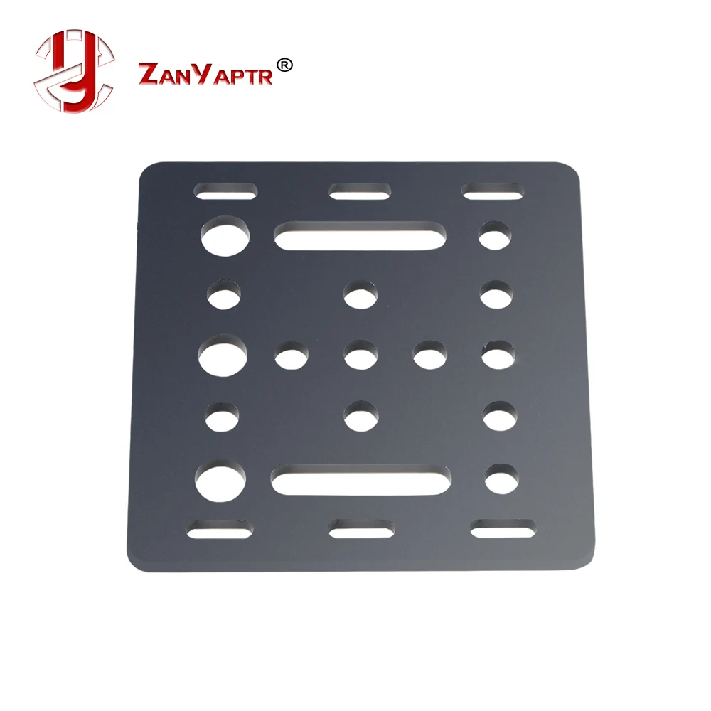 

3D Printer part Openbuilds V-Slot Gantry Plate 20mm black sand blasting 65.5mmx65.5mmx3mm
