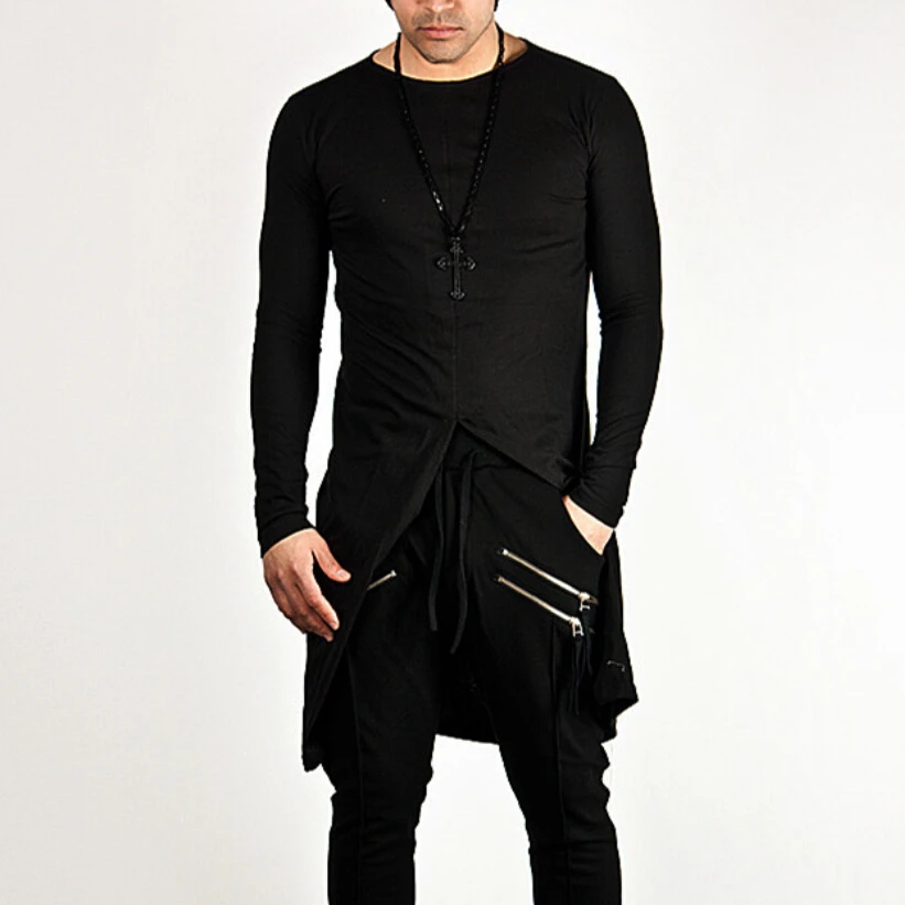 Мужская футболка с длинным рукавом в стиле хип хоп для ночного клуба панк|long sleeve t