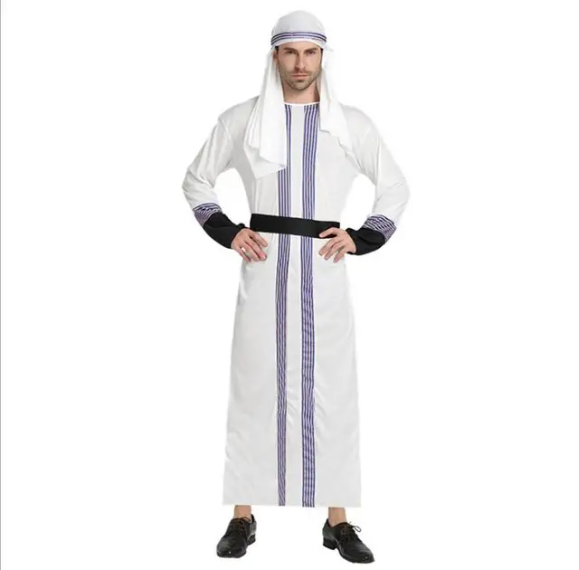 New Men Arab Arabian Costume Middle East Costume Robe Adult Traditional